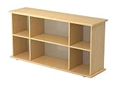 Bümö Sideboard | Aktenregal mit Stauraum für Ordner, Bücher und Material | Büromöbel | in 5 Dekoren (Ahorn) -