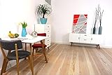 CAGUSTO Kommode Freja Lowboard Sideboard weiß MDF Eiche Holzbeine Design retro -