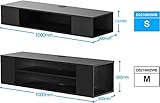 FITUEYES TV Board Lowboard Hängeschrank Fernsehschrank Mediawand Wandschrank Holz Schwarz DS210003WB - 7