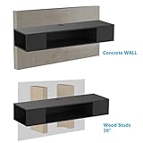 FITUEYES TV Board Lowboard Hängeschrank Fernsehschrank Mediawand Wandschrank Holz Schwarz DS210003WB - 8