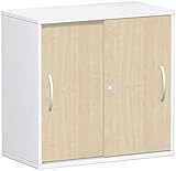 Gera Möbel Schranksystem Flex Schiebetürenschrank, Holzdekor, ahorn/weiß, 80 x 42.5 x 79.8 cm - 2