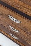 FineBuy Sideboard Karna Sheesham Massiv Holz 160 x 80 x 44 cm mit Kunstleder | Kommode mit Türen & Schubladen | Massive Design Anrichte | Massivholz Schrank - 3