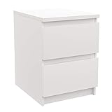 Ikea MALM – Kommode mit 2 Schubladen, Weiß – 40 x 55 cm