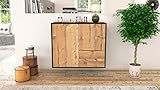 Dekati Sideboard Sunrise Manor hängend (92x77x35cm) Korpus anthrazit matt | Front Holz-Design Pinie | Push-to-Open - 2