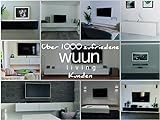 Wuun® TV Board hängend/8 Größen/5 Farben/280cm Matt-Schwarz/Front: Weiß-Matt/Lowboard Hängeschrank Hängeboard Wohnwand/Hochglanz & Naturtöne/Somero - 4