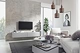 Wuun® 140cm/ Front Perl-Matt-Grau (Korpus Perl-Matt-Grau)/8 Größen/6 Farben/TV Lowb8ard TV Board hängend Hängeschrank Wohnwand/Somero - 5
