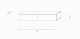 Wuun® TV Board hängend Lowboard Eiche (180cm, Schwarz-Matt) - 5